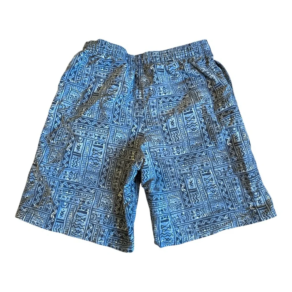 Patagonia Boys XL Blue Tribal Wavefarer Board Shorts Swim Surf